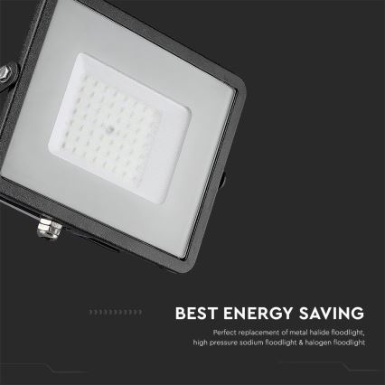 Holofote LED SAMSUNG CHIP LED/50W/230V 6500K IP65 preto