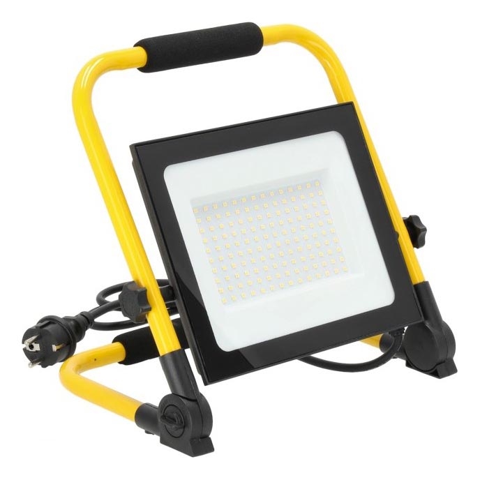 Holofote portátil LED TIGRA LED/100W/4000K IP54 preto/amarelo