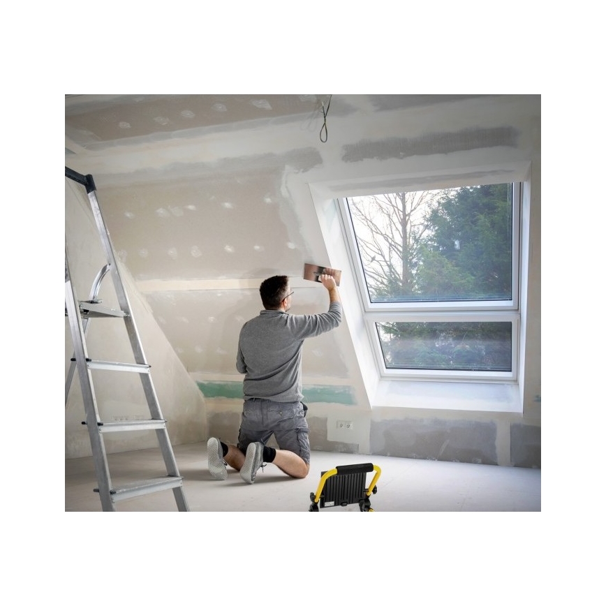 Holofote portátil LED TIGRA LED/100W/4000K IP54 preto/amarelo