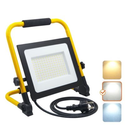 Holofote portátil LED TIGRA LED/100W/4000K IP54 preto/amarelo
