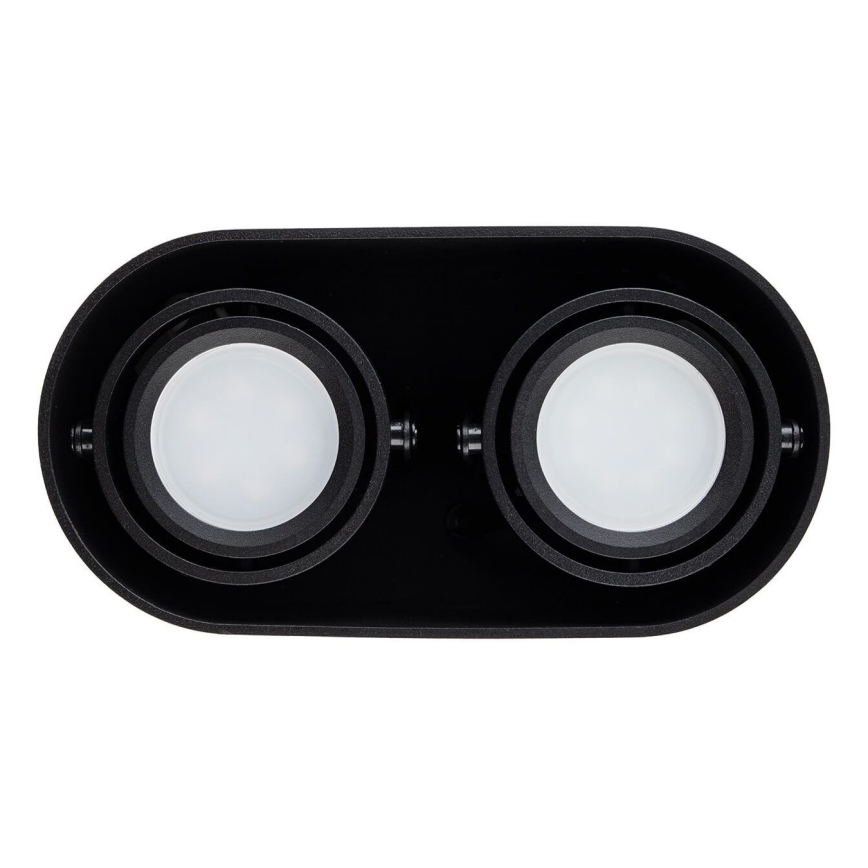 Holofote SIROK 2xGU10/30W/230V preto