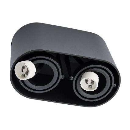 Holofote SIROK 2xGU10/30W/230V preto