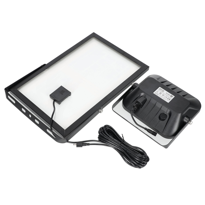 Holofote solar exterior com sensor LED/30W/6,4V 4000K IP65 6000 mAh + comando