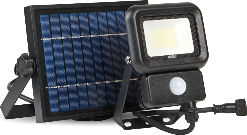 Holofote solar exterior LED com sensor LED/10W/3,7V 6500K IP65