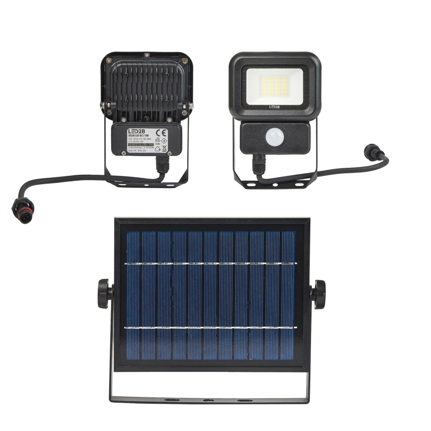 Holofote solar exterior LED com sensor LED/10W/3,7V 6500K IP65