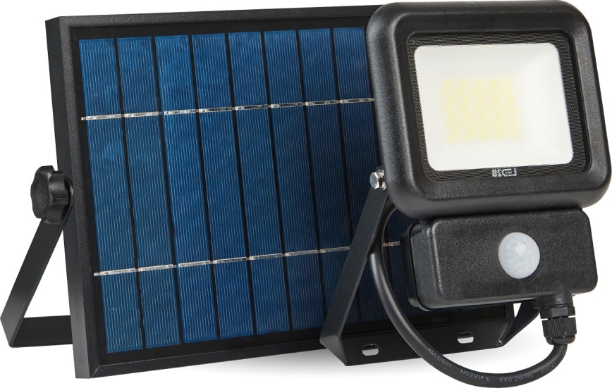 Holofote solar exterior LED com sensor LED/20W/3,7V 6500K IP65