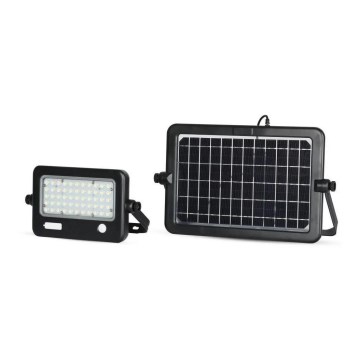 Holofote solar LED com regulação e sensor LED/10W/3,7V 4000K IP65 + porta USB