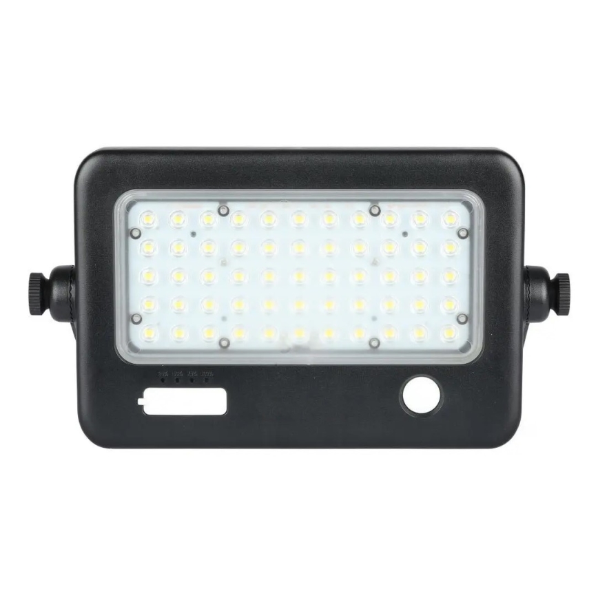 Holofote solar LED com regulação e sensor LED/10W/3,7V 4000K IP65 + porta USB