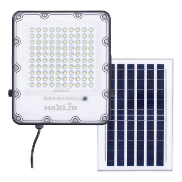 Holofote solar LED com regulação para exterior LED/100W/3,2V 4500K IP65 preto + comando
