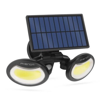 Holofote solar LED com sensor 2xLED/4W/5V IP65