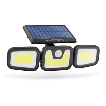 Holofote solar LED com sensor 3xLED/3,3W/5V IP65