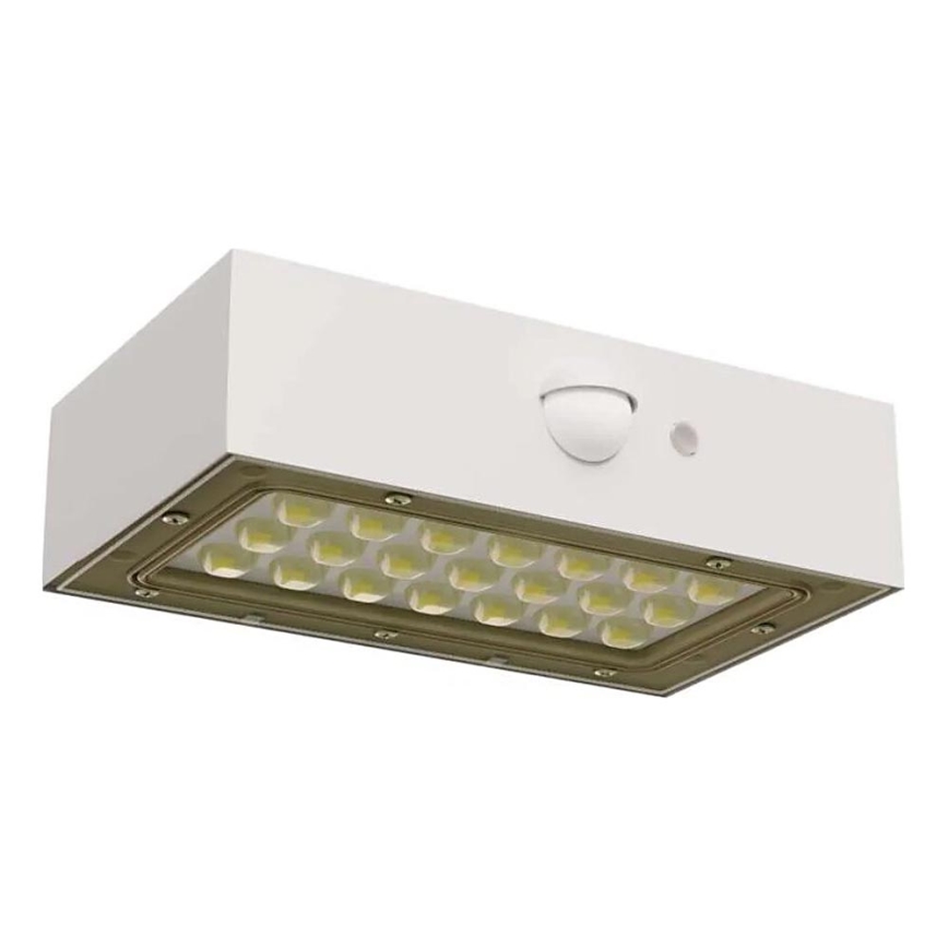 Holofote solar LED com sensor de movimento LED/3,7V 1200mAh 4000K IP65 branco
