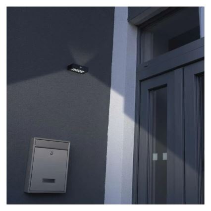 Holofote solar LED com sensor de movimento LED/3,7V 1200mAh 4000K IP65 preto