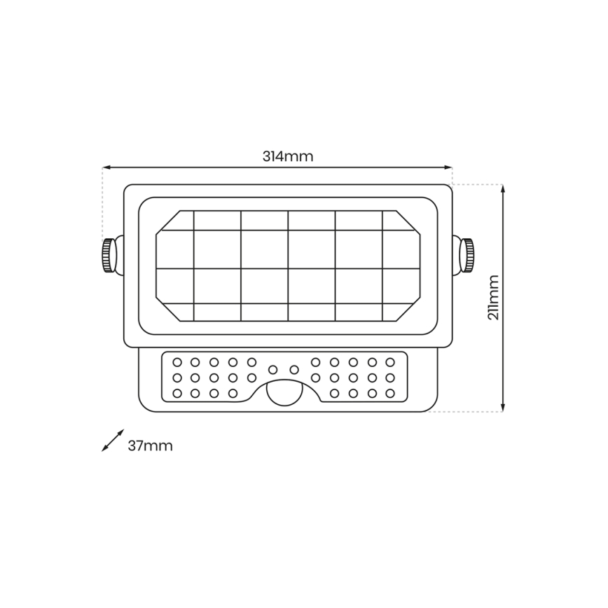 Holofote solar LED com sensor EPAD LED/10W/3000 mAh 7,4V 4000K IP65