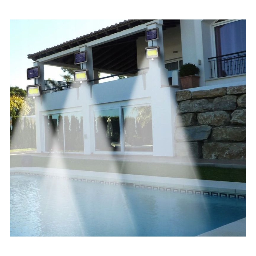 Holofote solar LED com sensor INTEGRA LED/3W/3,7V 1200 mAh IP44 + comando