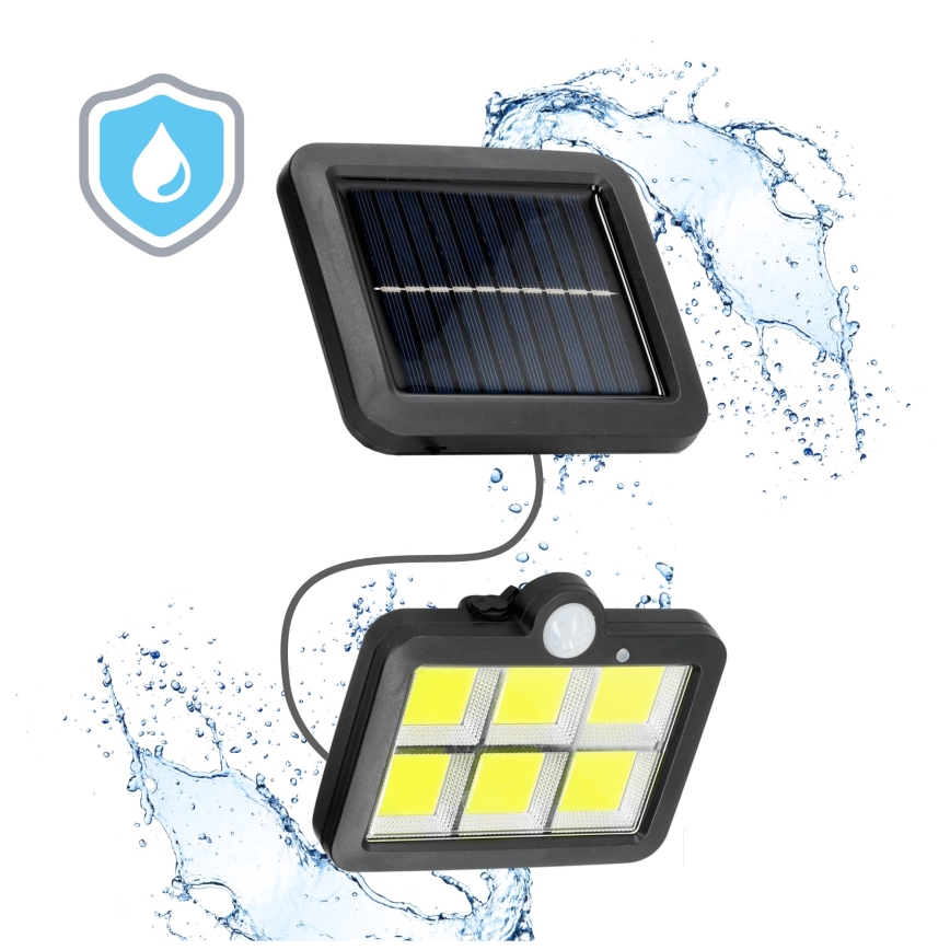 Holofote solar LED com sensor LED/1,5W/3,7V 6000K IP44 1200 mAh