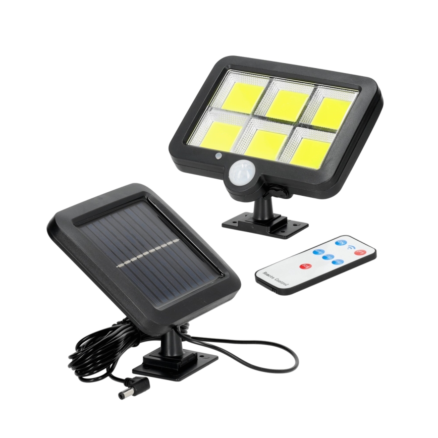 Holofote solar LED com sensor LED/1,5W/3,7V 6000K IP44 1200 mAh