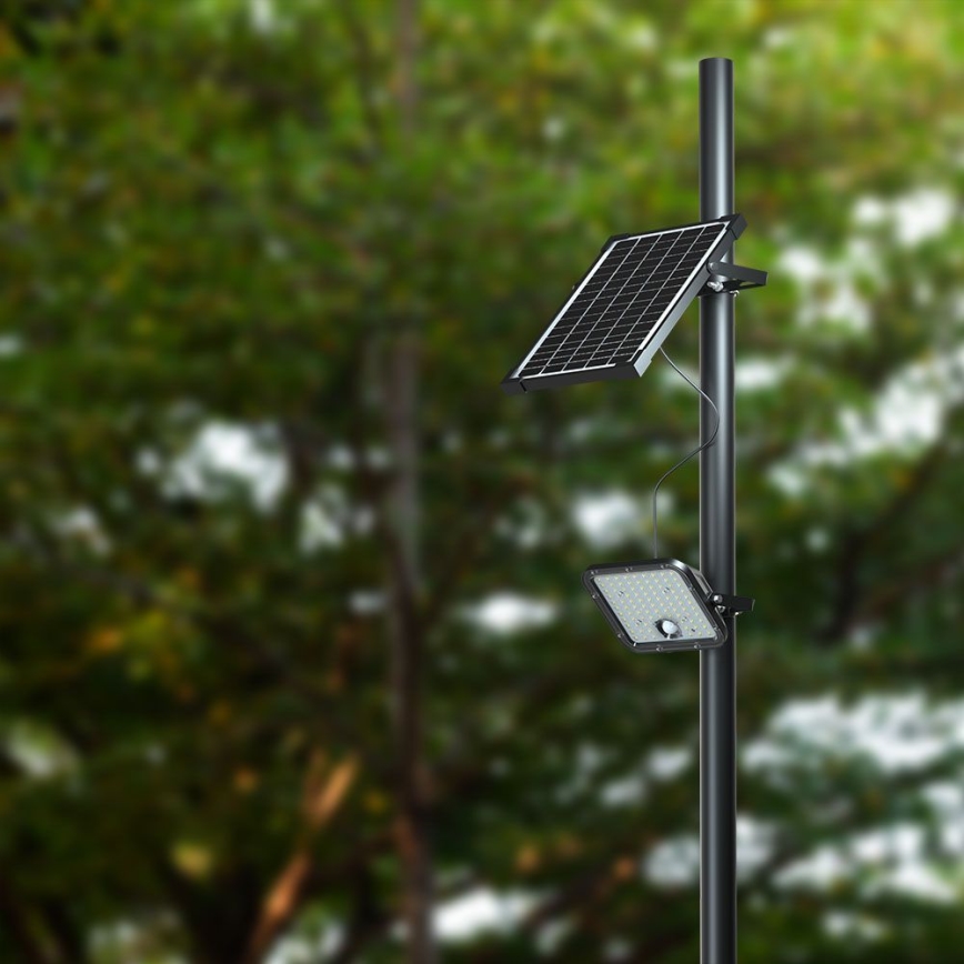 Holofote solar LED com sensor LED/30W/6,4V 4000K + comando