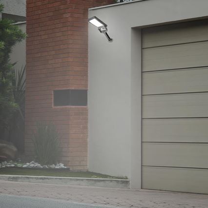 Holofote solar LED com sensor LED/5W/3,7V 4000K IP54 preto