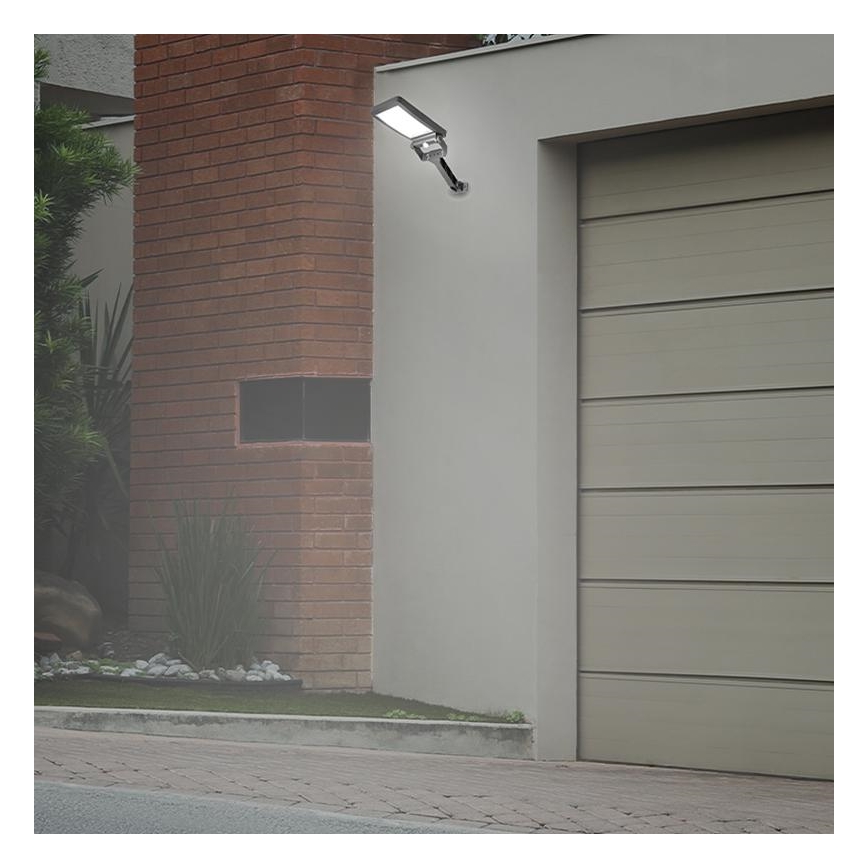 Holofote solar LED com sensor LED/5W/3,7V 4000K IP54 preto