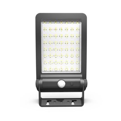Holofote solar LED com sensor LED/5W/3,7V 4000K IP54 preto
