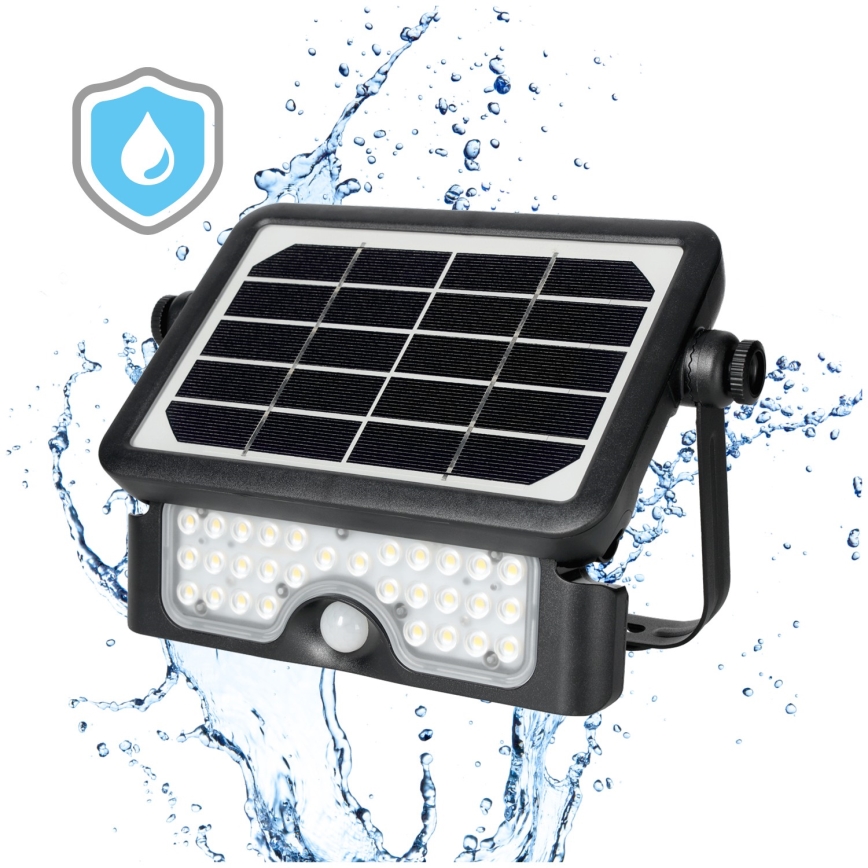 Holofote solar LED com sensor LED/5W/3,7V 4000K IP65