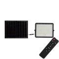 Holofote solar LED exterior LED/200W/3,2V 4000K preto IP65 16000 mAh + comando