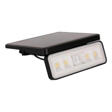 Holofote solar LED para exterior com sensor LED/8W/3,7V IP54 preto