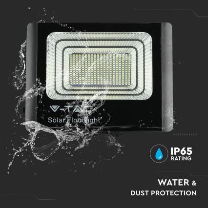 Holofote solar LED para exterior LED/40W/10V IP65 6000K + comando