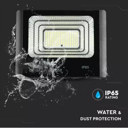 Holofote solar LED regulável LED/16W/3,2V 4000K IP65 10000 mAh + comando