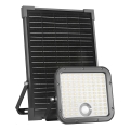 Holofote solar para exterior com sensor LED/30W/6,4V IP65 3000/4000K + comando