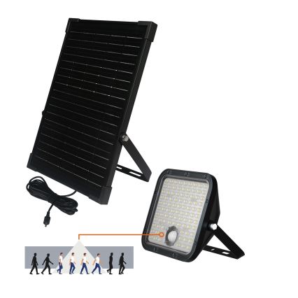 Holofote solar para exterior com sensor LED/30W/6,4V IP65 3000/4000K + comando