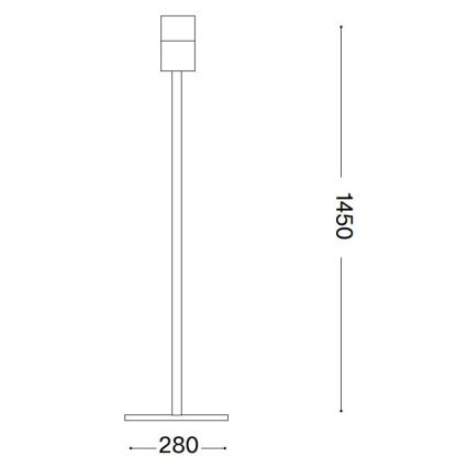 Ideal Lux - Candeeiro de chão CONJUNTO UP 1xE27/42W/230V cromado brilhante