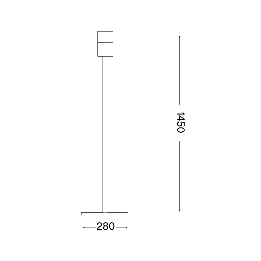 Ideal Lux - Candeeiro de chão CONJUNTO UP 1xE27/42W/230V cromado brilhante