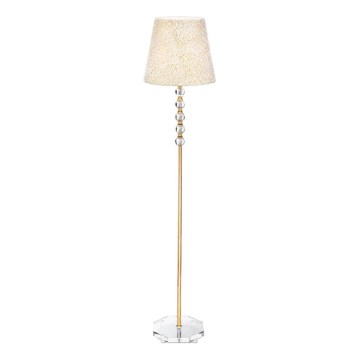 Ideal Lux - Candeeiro de chão de cristal QUEEN 1xE27/60W/230V dourado