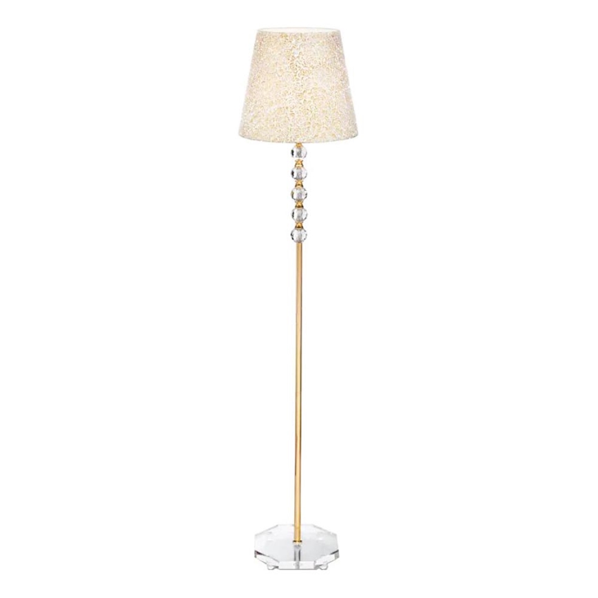 Ideal Lux - Candeeiro de chão de cristal QUEEN 1xE27/60W/230V dourado
