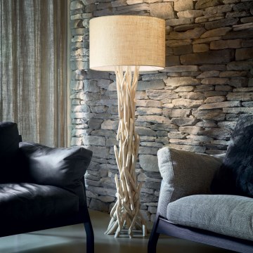 Ideal Lux - Candeeiro de chão DRIFTWOOD 1xE27/60W/230V goiaba