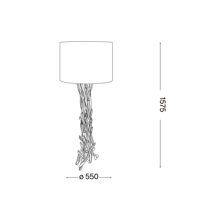 Ideal Lux - Candeeiro de chão DRIFTWOOD 1xE27/60W/230V goiaba