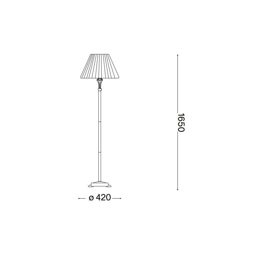Ideal Lux - Candeeiro de chão FIRENZE 1xE14/40W/230V branco/dourado