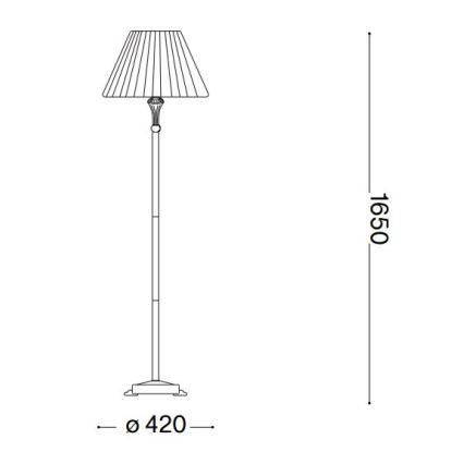 Ideal Lux - Candeeiro de chão FIRENZE 1xE14/40W/230V dourado
