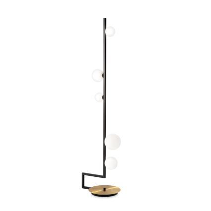Ideal Lux - Candeeiro de chão LED BIRDS 5xG9/3W/230V preto/dourado