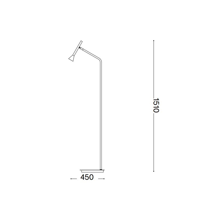 Ideal Lux - Candeeiro de chão LED DIESIS LED/4,5W/230V CRI 95 preto