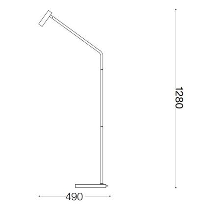 Ideal Lux - Candeeiro de chão LED EASY LED/3,5W/230V CRI 90 branco