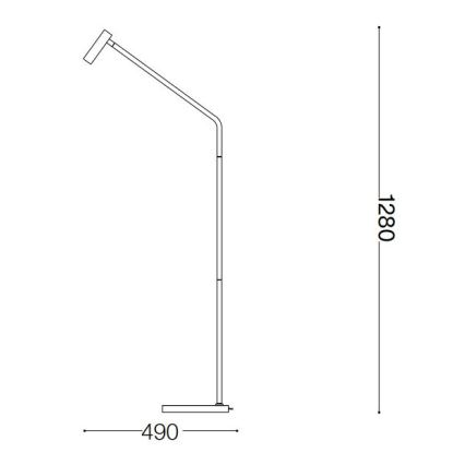 Ideal Lux - Candeeiro de chão LED EASY LED/3,5W/230V CRI 90 latão