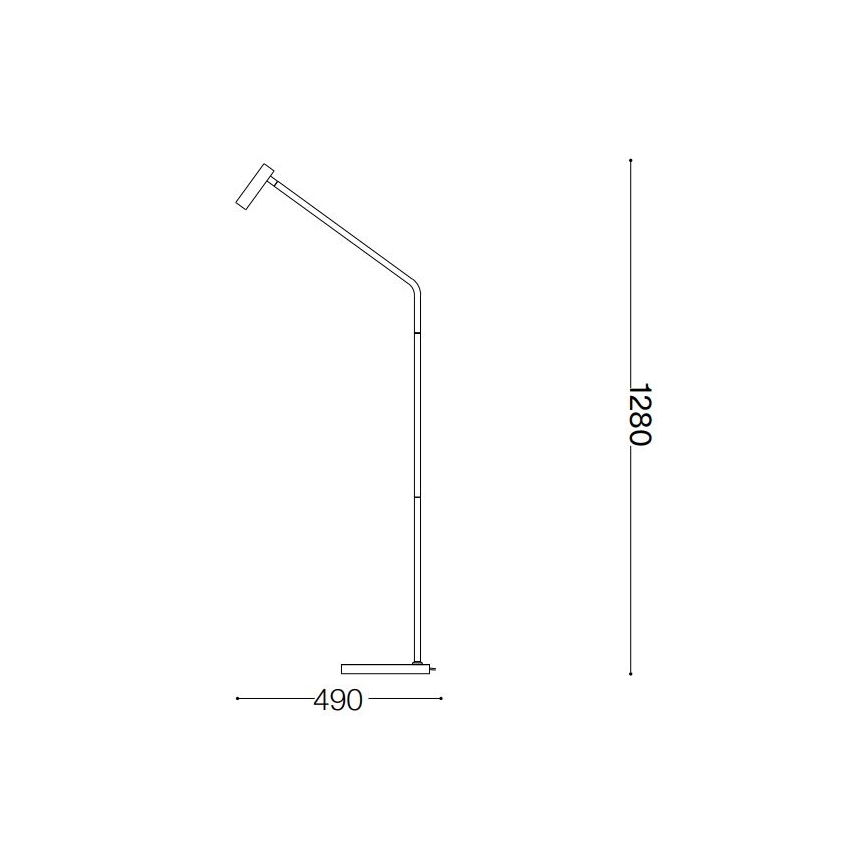 Ideal Lux - Candeeiro de chão LED EASY LED/3,5W/230V CRI 90 latão