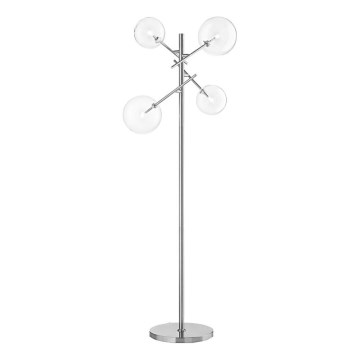 Ideal Lux - Candeeiro de chão LED EQUINOXE 4xG4/2W/230V cromado brilhante/transparente
