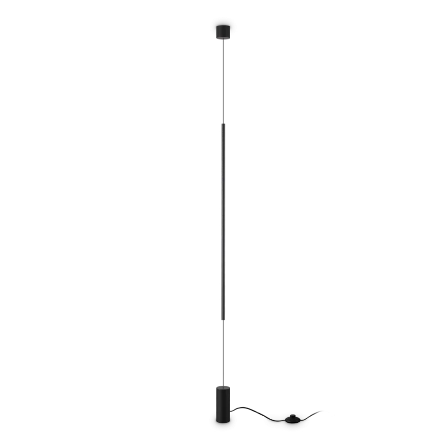 Ideal Lux - Candeeiro de chão LED FILO LED/14W/230V 2700K CRI 90 preto