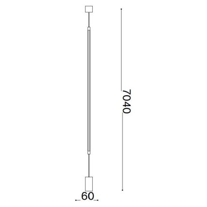 Ideal Lux - Candeeiro de chão LED FILO LED/14W/230V 2700K CRI 90 preto