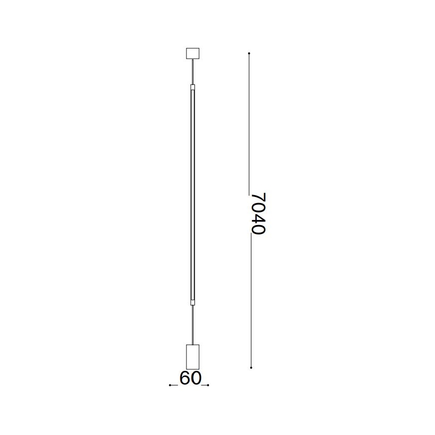 Ideal Lux - Candeeiro de chão LED FILO LED/14W/230V 2700K CRI 90 preto