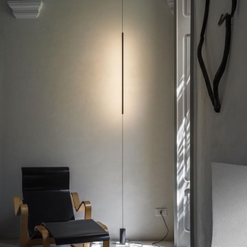 Ideal Lux - Candeeiro de chão LED FILO LED/14W/230V 3000K CRI 90 preto